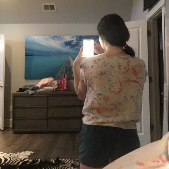 Splatter paint silk top! - Picture 4 of 4